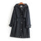 Hooded straight women's trench coat - ROUTINE FASHION