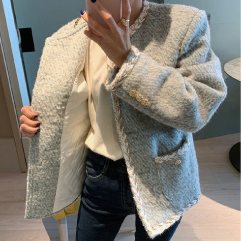 Short fragrant woolen coat - ROUTINE FASHION