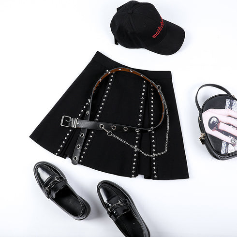 Elastic waist pleated skirt - ROUTINE FASHION