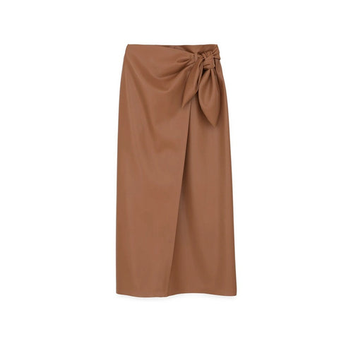 PU leather A-line skirt skirt - ROUTINE FASHION