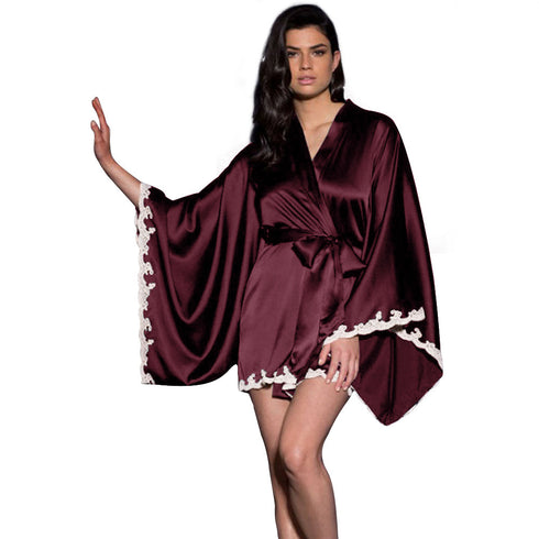 Sexy long sleeved pyjamas with lace sleeves - ROUTINE FASHION