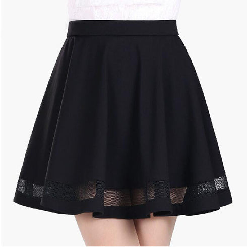 High waist pleated skirt A-line skirt - ROUTINE FASHION
