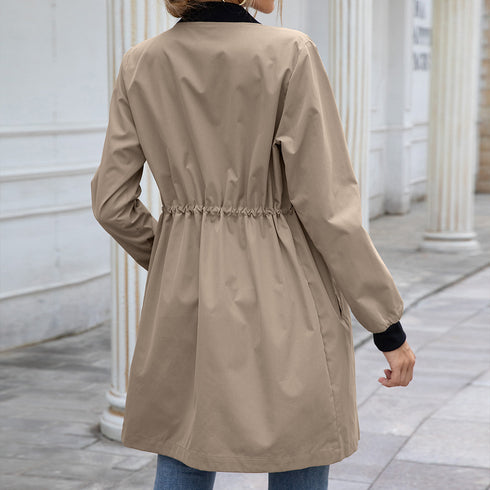 Long hooded waist trench coat - ROUTINE FASHION