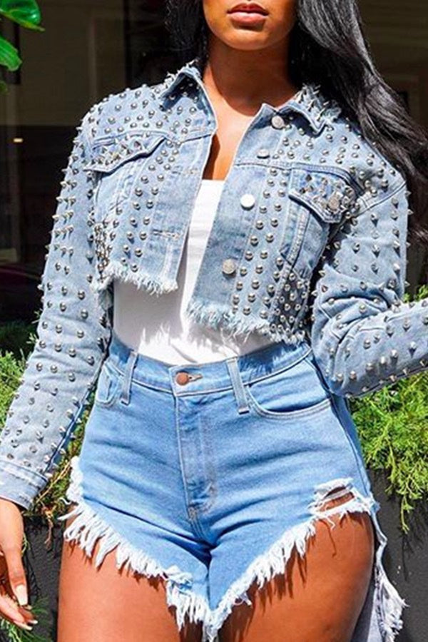 Women's short denim jacket - ROUTINE FASHION