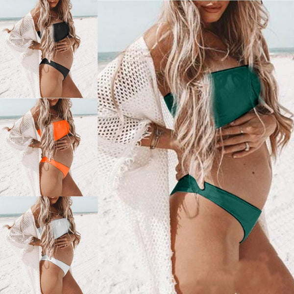 Pregnant women tube top swimsuit - ROUTINE FASHION
