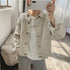Western beige denim short coat women - ROUTINE FASHION