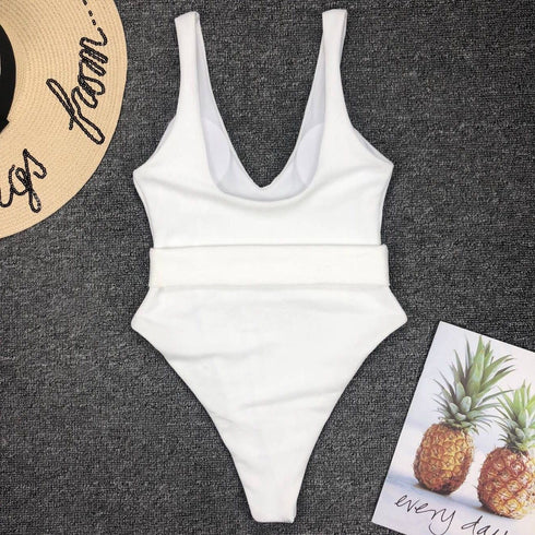Women White Swimsuit - ROUTINE FASHION