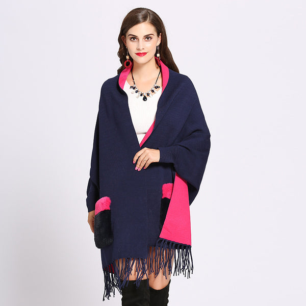 Women's knitted Cape - ROUTINE FASHION