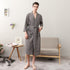 Women's Thin Couple's Nightgown Three Quarter Sleeve Bathrobe - ROUTINE FASHION