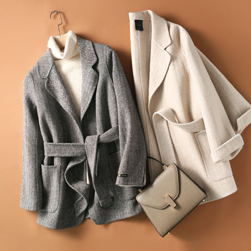 Fashionable Temperament Coat Women Double-sided Woolen Coat Loose Woolen Coat Women's Clothing - ROUTINE FASHION