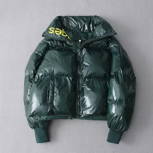 Women's Short Glossy Padded Down Jacket - ROUTINE FASHION