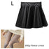 High waist Faux Leather Skirt sun skirt pleated skirt - ROUTINE FASHION