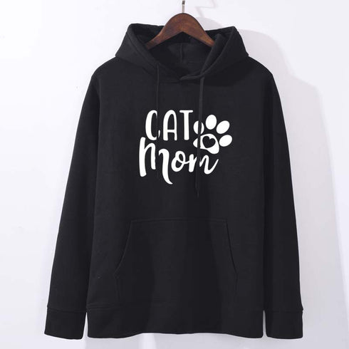 Women's Dog Mom Letter Print Hoodie - ROUTINE FASHION