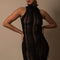 Summer Fashion Wispy See-through Halter Neck Turtleneck Dress - ROUTINE FASHION