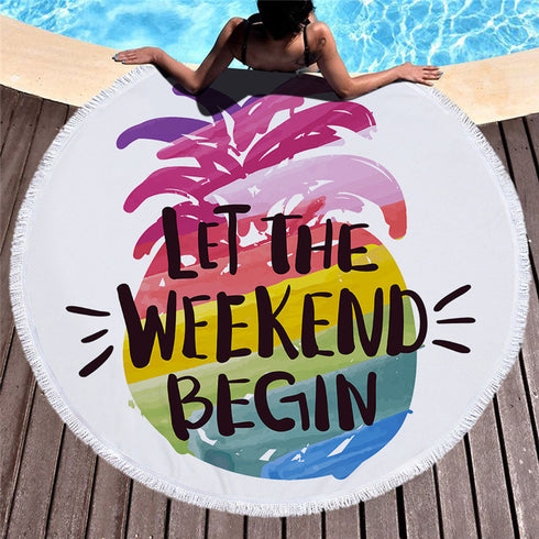 Printed beach towel microfiber bath towel beach cushion - ROUTINE FASHION