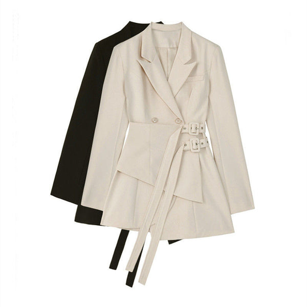 Women's girdle design blazer - ROUTINE FASHION