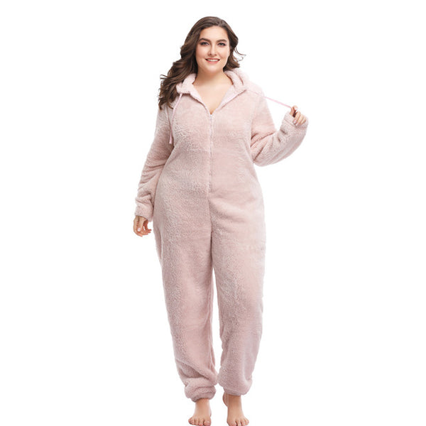 Winter Warm Pyjamas Fluffy Jumpsuits Sleepwear - ROUTINE FASHION