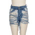 Washed frayed stretch denim shorts - ROUTINE FASHION