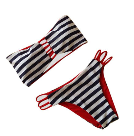European and American bikini split swimsuit print swimsuit women - ROUTINE FASHION