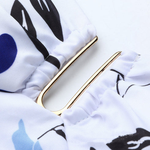 Printed pregnant women split beach swimsuit - ROUTINE FASHION