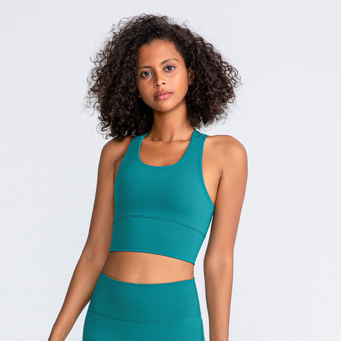 High Support Padded Gym Athletic Sports Bras Tops Women Naked Feel Yoga Fitness Workout Running Crop Bras - ROUTINE FASHION