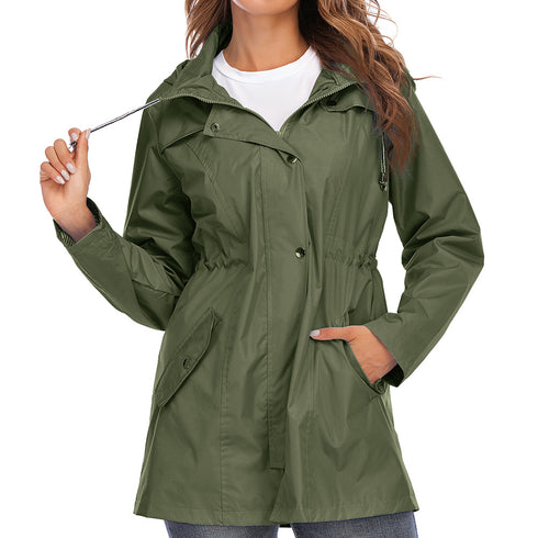 Waterproof zipper raincoat jacket - ROUTINE FASHION