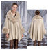 Women's Rex Rabbit Fur Shawl Cape - ROUTINE FASHION