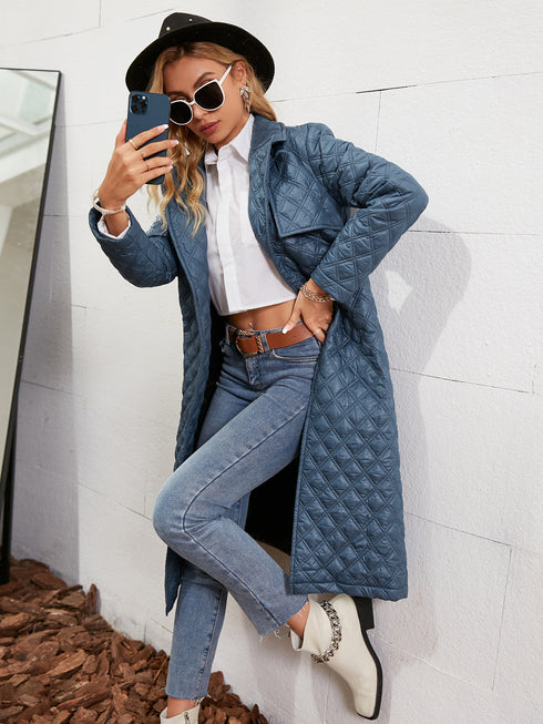 Retro Lace Lapel Down Jacket Women Winter - ROUTINE FASHION