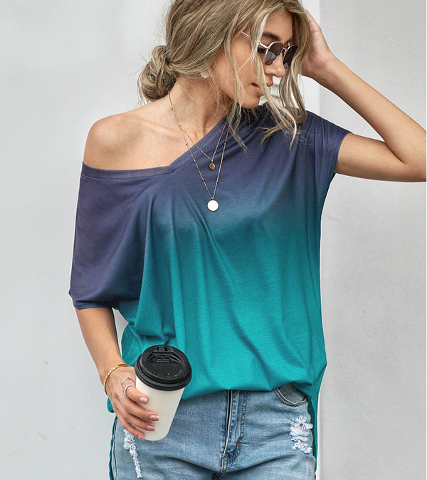 Women's blouse with gradient print - ROUTINE FASHION