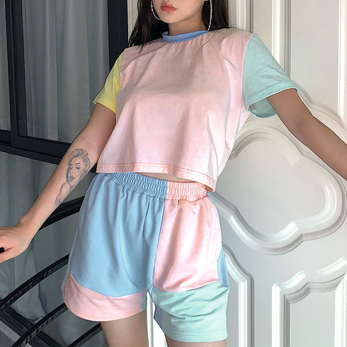 Monochrome printed short shorts - ROUTINE FASHION