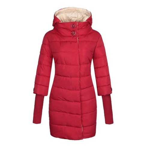 Winter Jacket Women Hooded Cotton Parka Long Coat Plus Size - ROUTINE FASHION