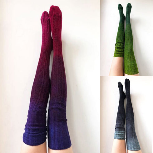 Over The Knee Pile Of Socks Knit Socks Women - ROUTINE FASHION