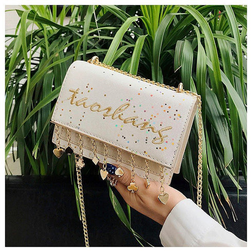 Fashion tassel Love Pendant messenger bag - ROUTINE FASHION