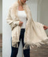 Fringed cloak shawl fur collar cape cardigan women - ROUTINE FASHION