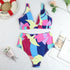 Split Swimsuit Women Geometric Pattern Printing - ROUTINE FASHION
