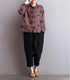 Casual Polka Dot Print Stand Collar Loose Women Blouses - ROUTINE FASHION