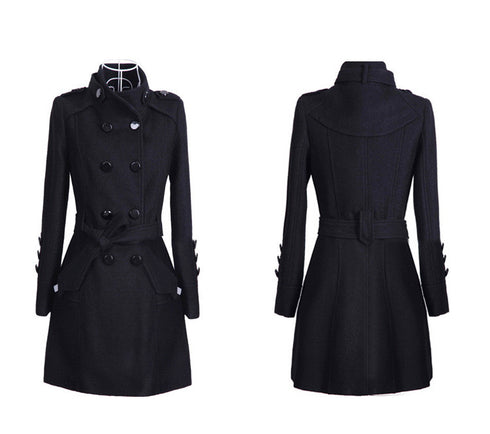 Woolen Coat Women Mid-Length Korean Style Woolen Coat - ROUTINE FASHION