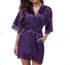 Sexy nightdress with ice silk bathrobe - ROUTINE FASHION