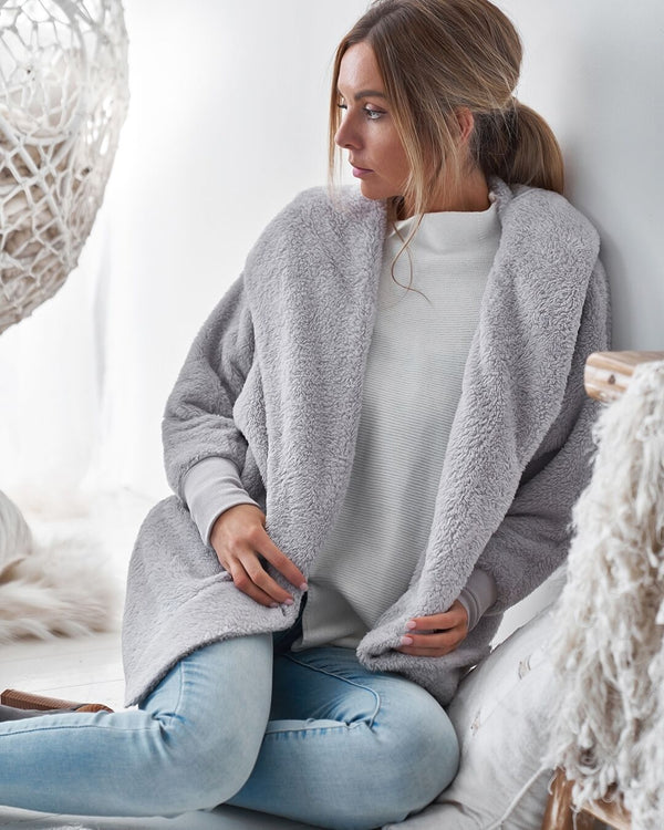 Hooded long sleeve Fleece Jacket - ROUTINE FASHION
