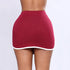 Elastic waist stripe stitching mini skirt - ROUTINE FASHION
