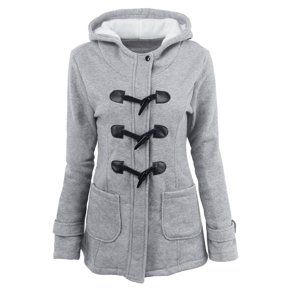 2021 warm winter fur collar jackets women new horn button Long down coat women parka Plus Size female parka hoodies Women - ROUTINE FASHION
