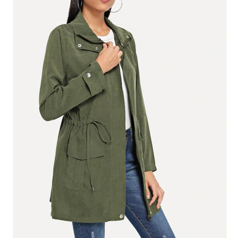 Solid color trench coat - ROUTINE FASHION