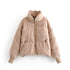 Solid Color Zipper Design Cotton Coat Bread Coat Women - ROUTINE FASHION
