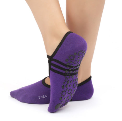 Non-slip yoga socks ballet style fitness boat socks sports socks dance socks aerobics socks cotton socks - ROUTINE FASHION
