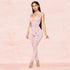 Printed sexy halter jumpsuit women - ROUTINE FASHION
