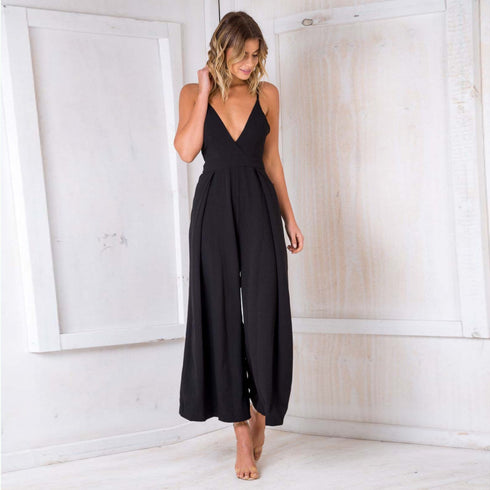 Elegant Jumpsuits Wide Leg Pants - ROUTINE FASHION