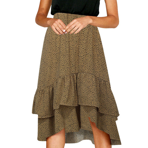 Spotted pleated wavy skirt - ROUTINE FASHION