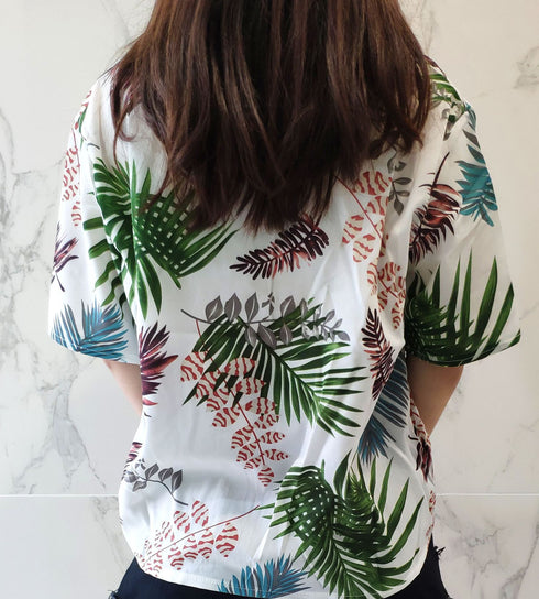 Women's Polo printed short sleeve shirt - ROUTINE FASHION