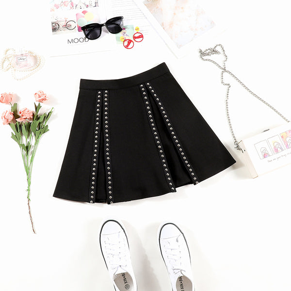 Elastic waist pleated skirt - ROUTINE FASHION