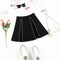 Elastic waist pleated skirt - ROUTINE FASHION
